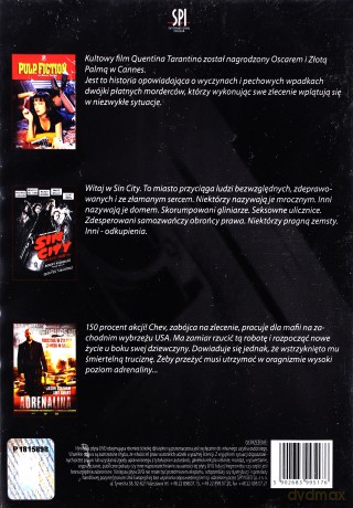 Kino z adrenaliną: Pulp Fiction / Sin City / Adrenalina [3DVD] 