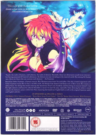 Blue Exorcist The Complete Series Collection (Episodes 1-25 & Ova) [6DVD]