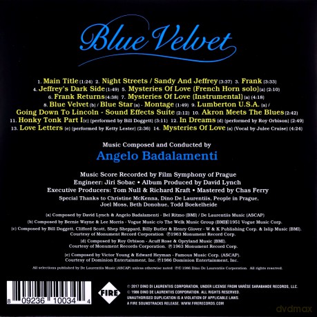 Angelo Badalamenti: Blue Velvet [CD]