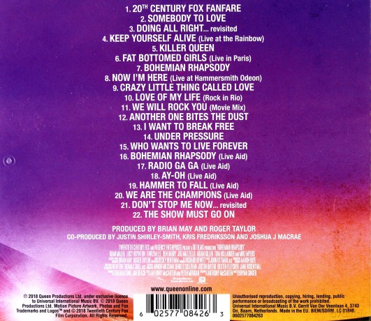 Bohemian Rhapsody soundtrack (Queen) [CD]
