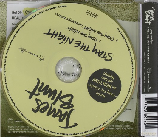 James Blunt: Stay The Night (maxi-single) [CD]