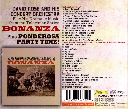Bonanza! Plus Ponderosa Party Time soundtrack [CD]