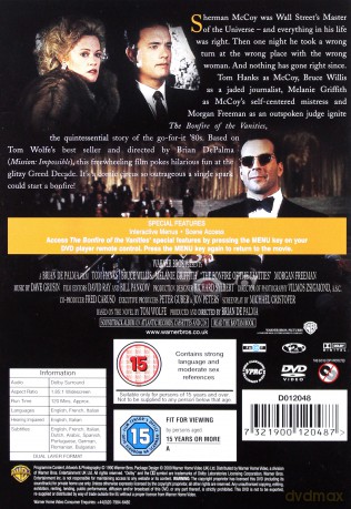Bonfire Of The Vanities (Fajerwerki próżności) [DVD]