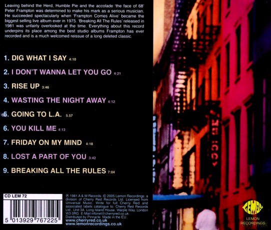 Peter Frampton: Breaking All The Rules [CD]