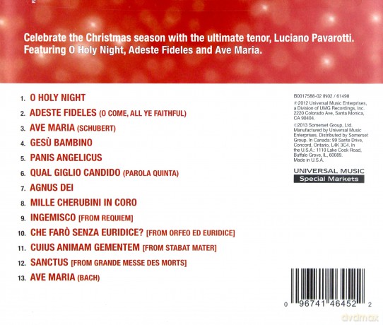 Luciano Pavarotti: Christmas [CD]