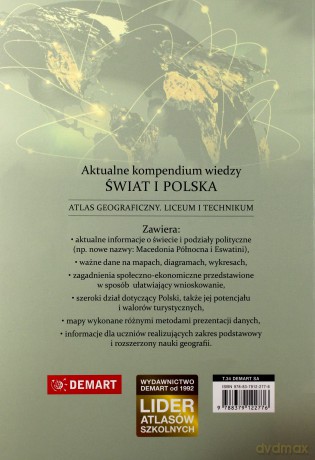 Atlas geograficzny liceum i technikum zakres podstawowy i rozszerzony [KSIĄŻKA]