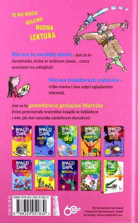 Matylda lektura z opracowaniem - Roald Dahl [KSIĄŻKA]