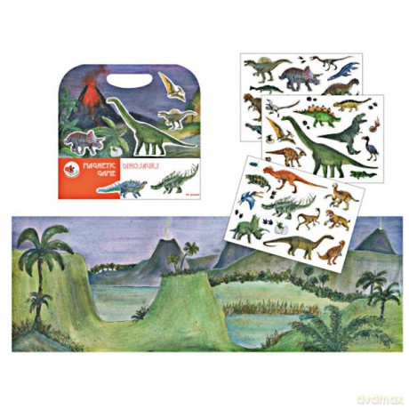 Układanka gra magnetyczna Dinozaury