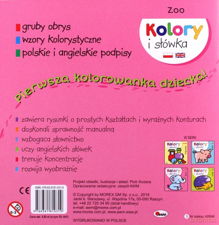 ZOO. Kolory i słówka - Piotr Kozera [KSIĄŻKA]