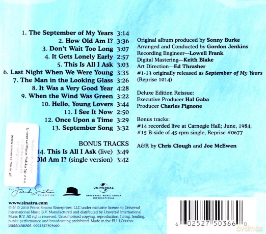 Frank Sinatra: September Of My Years [CD]