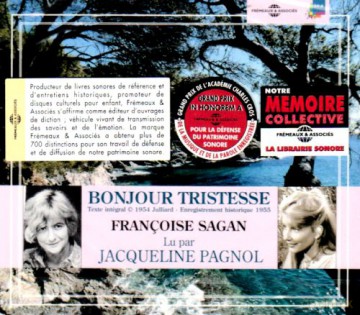 Francoise Sagan: Bonjour Tristesse - Par Jacqueline Pagnol [3CD]