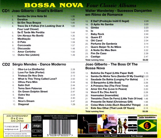 Joao Gilberto: Bossa Nova Four Classic Albums [CD]