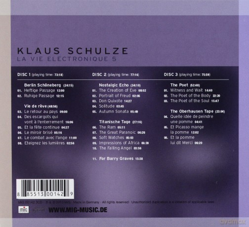 Klaus Schulze: La Vie Electronique 5 (digipack) [3CD]