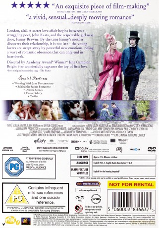 Bright Star (Jaśniejsza od gwiazd) [DVD]