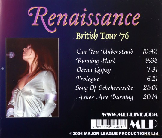 Renaissance: British Tour 76 [CD]