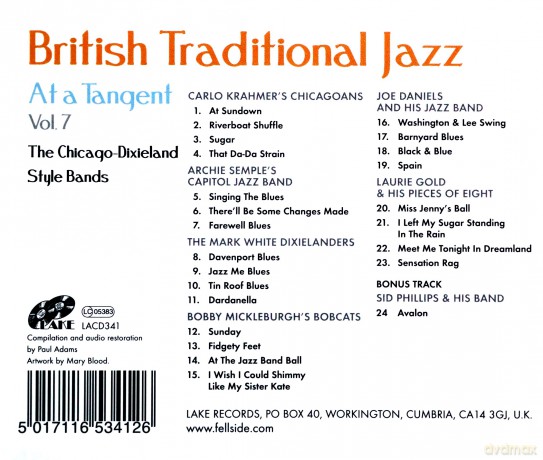 Carlo Krahmers Chicagoans Archie Semples Capitol Jazz Band: British Traditional Jazz At A Tangent Vol 7 [CD]