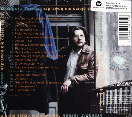 Grzegorz Turnau 02: Naprawde Nie Dzieje Się Nic (digipack) [CD]