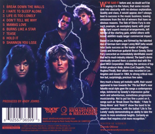 Stone Fury: Burns Like A Star [CD]