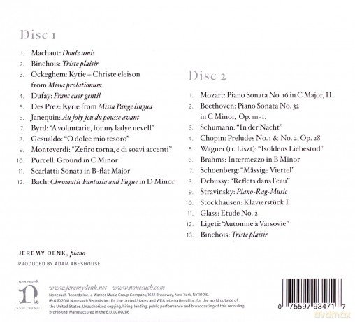 Jeremy Denk: C.1300-C.2000 [2CD]
