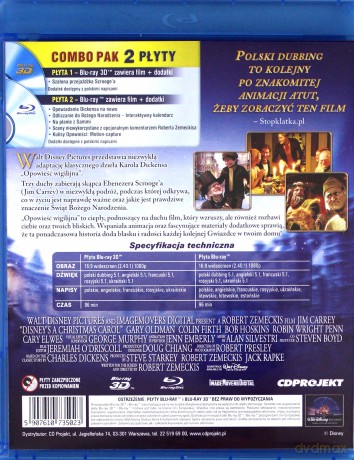 Opowieść wigilijna 3D (2009) (Disney) [Blu-Ray]+[Blu-Ray 3D]