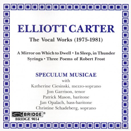 Speculum Musicae: Carterthe Vocal Works 19751981Etc [CD]