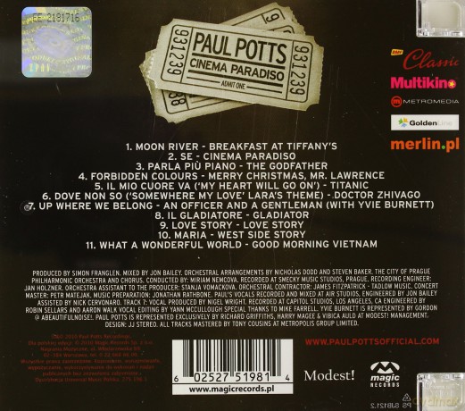 Paul Potts: Cinema Paradiso (Polska Cena!!) [CD]