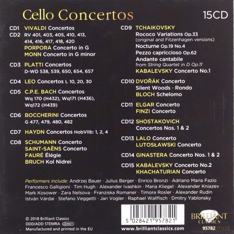 Cello Concertos [15CD]