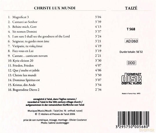 Taize: Christe Lux Mundi [CD]