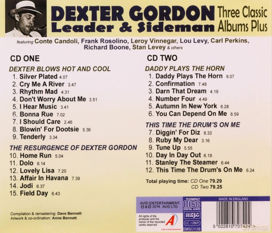 Dexter Gordon: 3 Classic Albums Plus [2CD]