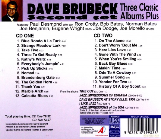 Dave Brubeck: 3 Classic Albums Plus [2CD]