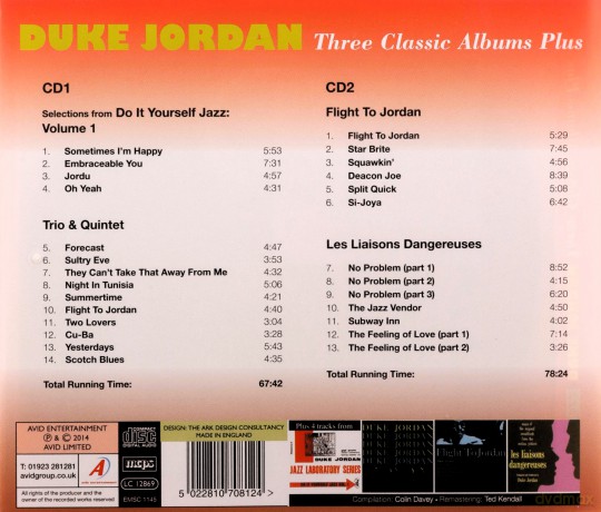 Duke Jordan: 3 Classic Albums Plus [2CD]