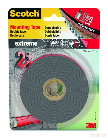 3M Post-it - Nastro Biadesivo Extra-forte 19mmx5m