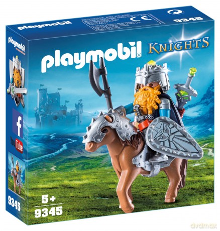 Playmobil Knights Dwerg Met Gevechtspony: 9345 Guerriero Con Cavallo Corazzato