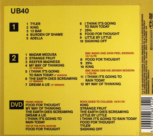 UB 40: Singing Off-30th Anniversary Limited (digipack) [2CD]+[DVD]