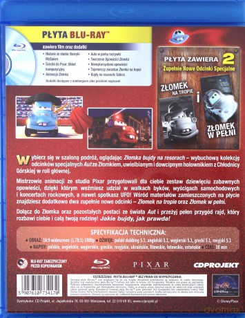Bujdy na resorach - odcinki specjalne Złomka (Auta) (Disney) [Blu-Ray]