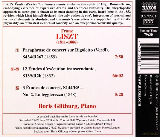 Boris Giltburg: Tudes DExCution Transcendante [CD]