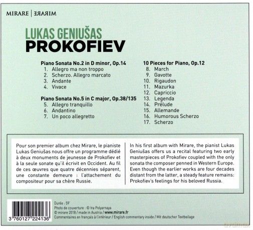 Lukas Geniusas: Prokofiev (digipack) [CD]