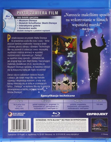 Fantazja edycja specjalna (Disney) [Blu-Ray]