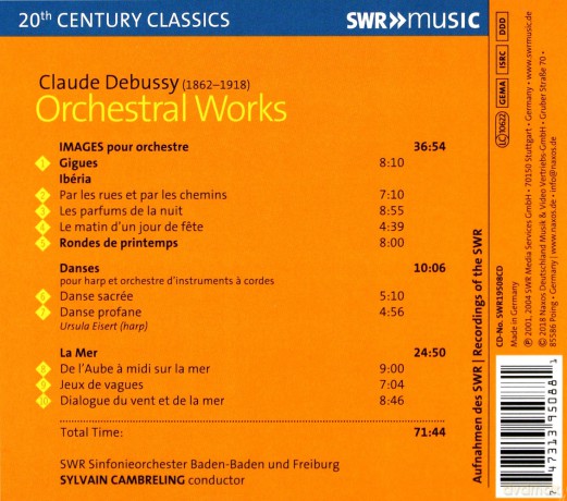 Claude Debussy: Orchestral Works [CD]