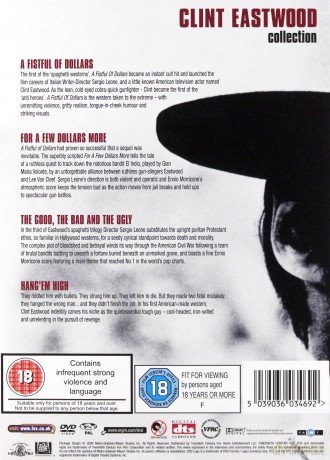Clint Eastwood Collection (Za garść dolarów / Za kilka dolarów więcej / Dobry, zły i brzydki / Powieście go wysoko) [4DVD]