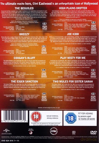 Clint Eastwood The Collection (Zagraj dla mnie Misty / Mściciel / Oszukany / Breezy / Joe Kidd / Muły siostry Sary / Blef Coogana) [8DVD]