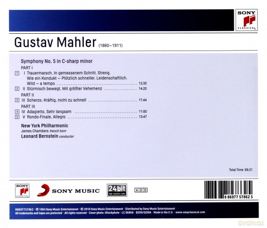 Leonard Bernstein: Mahler: Symphony No. 5 [CD]