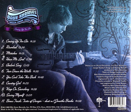 Davy Knowles Back Door: Coming Up For Air [CD]