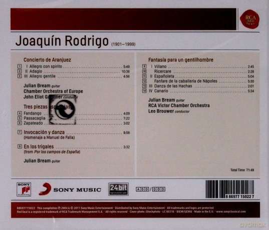 Julian Bream: Rodrigo: Concierto de Aranjuez; Tres piezas espanolas [CD]