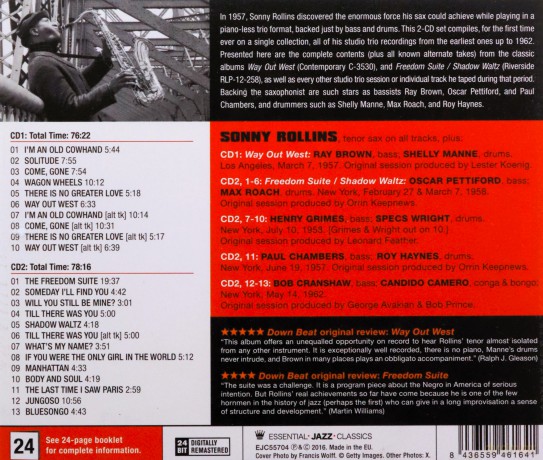 Sonny Rollins: Complete 1957-1962 Studio Recordings [2CD]