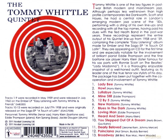 Tommy Whittle Quintet: Complete Recordings 1958-9 [CD]