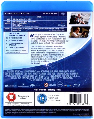 Con Air (Con Air - lot skazańców) [Blu-Ray]