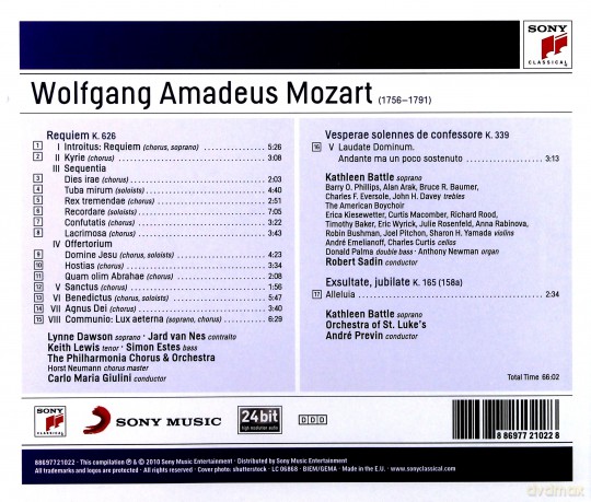 Carlo Maria Giulini: Mozart: Requiem in D Minor, K.626 [CD]