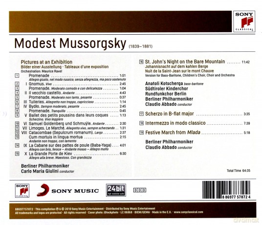 Carlo Maria Giulini: Mussorgsky: Pictures at an Exhibition; A Night on bald Mountain [CD]