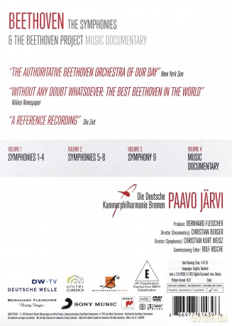 Paavo Jarvi: Beethoven: Symphonies Nos. 1-9 & Das Beethoven Projekt Documentary [4DVD]